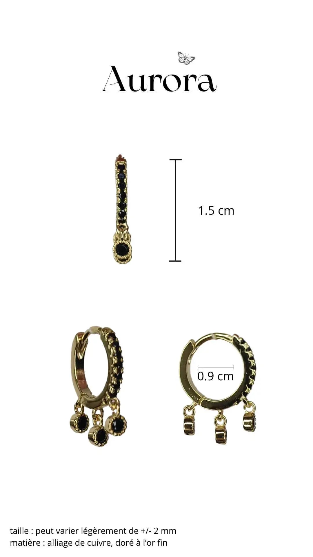 boucle anneau petit pendant look witchy