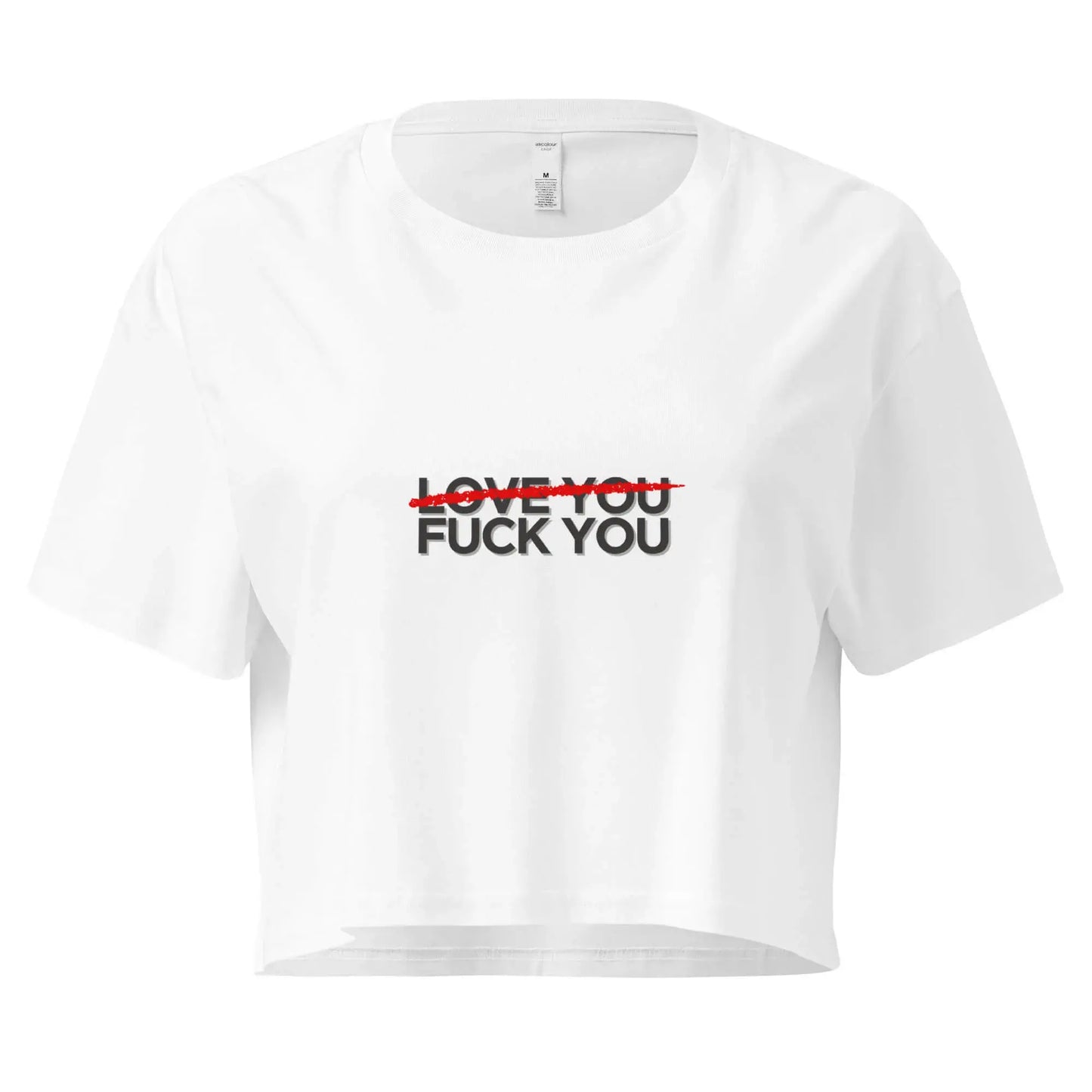 crop top blanc insulte humour