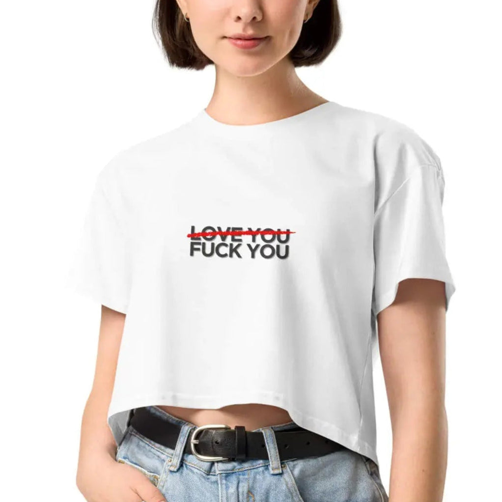 t-shirt blanc femme fuck you provocateur