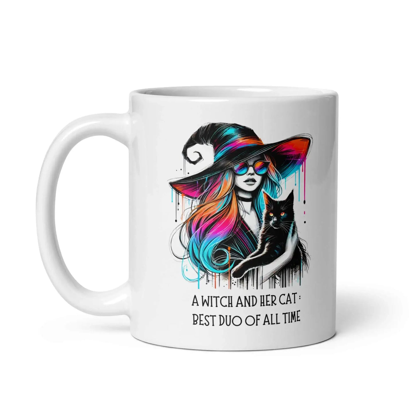 Mug ésotérique pour les sorcières inséparables de leur chat noir