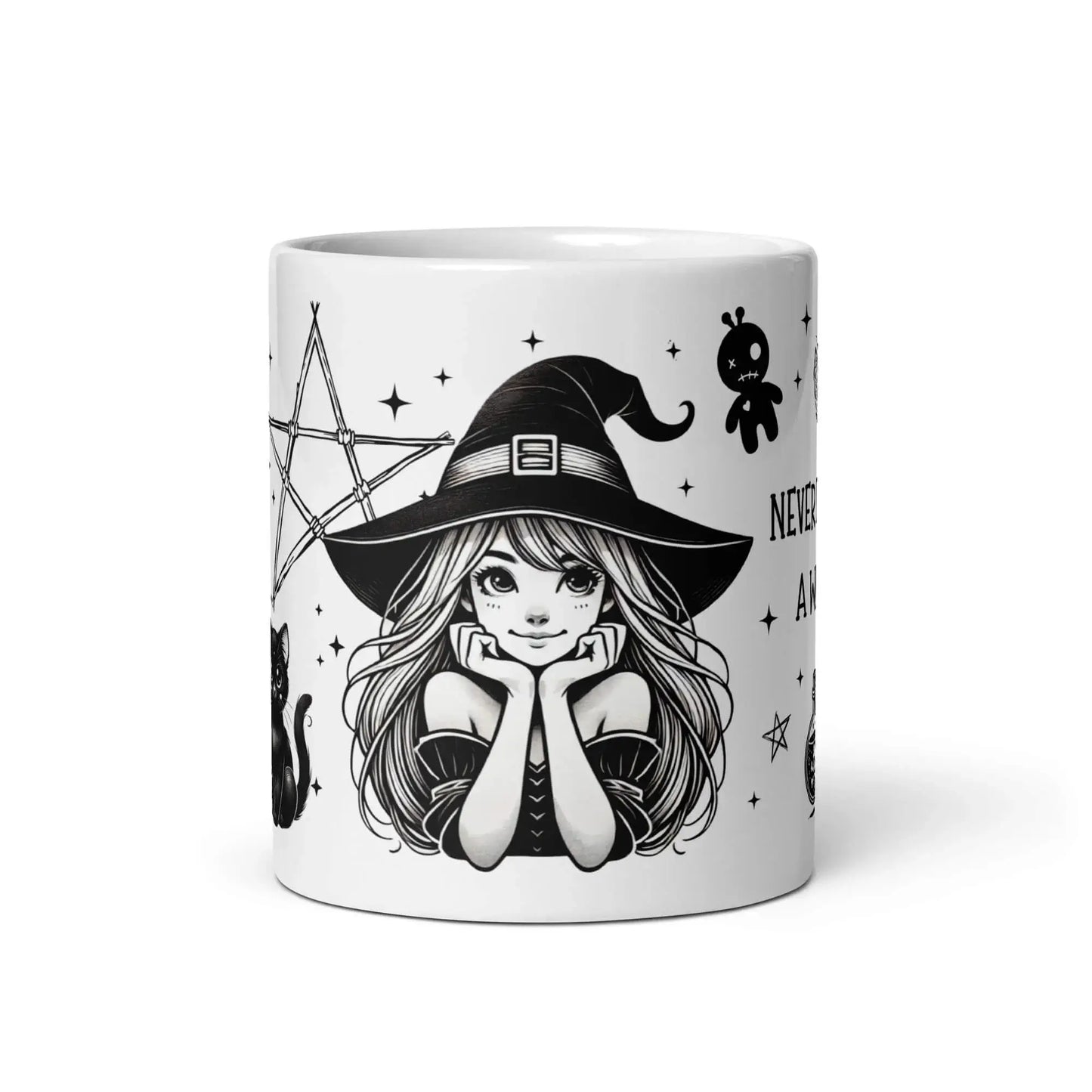 Mug magique avec illustration sorcière mignonne