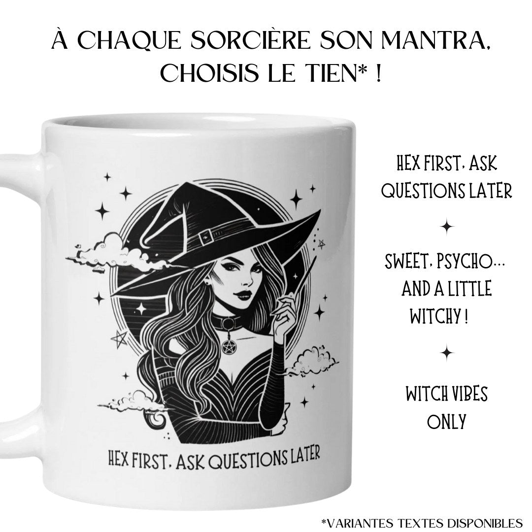 Mug sorcière moderne et les différents slogans ésotériques