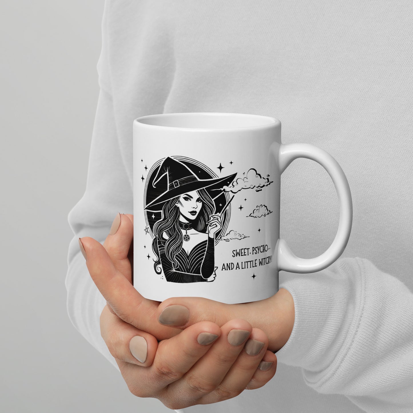 Mug sorcière illustration mystique pour boire son café