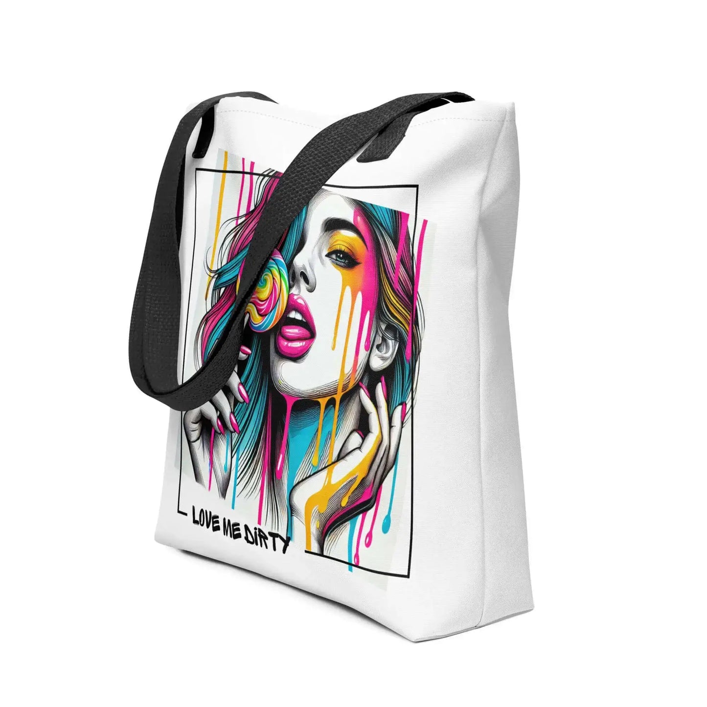 Tote bag provocateur et pop-art avec illustration sensuelle