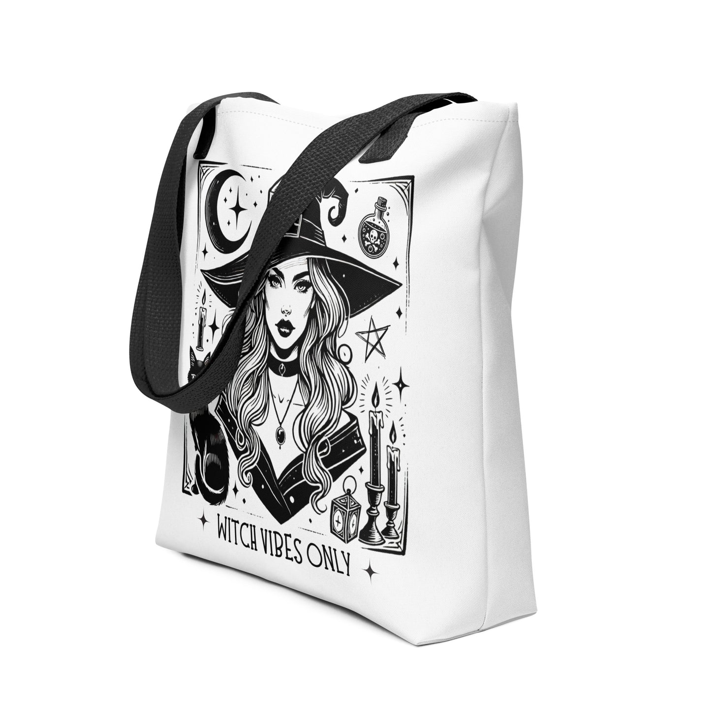 Tote bag witchy avec illustration vintage mystique
