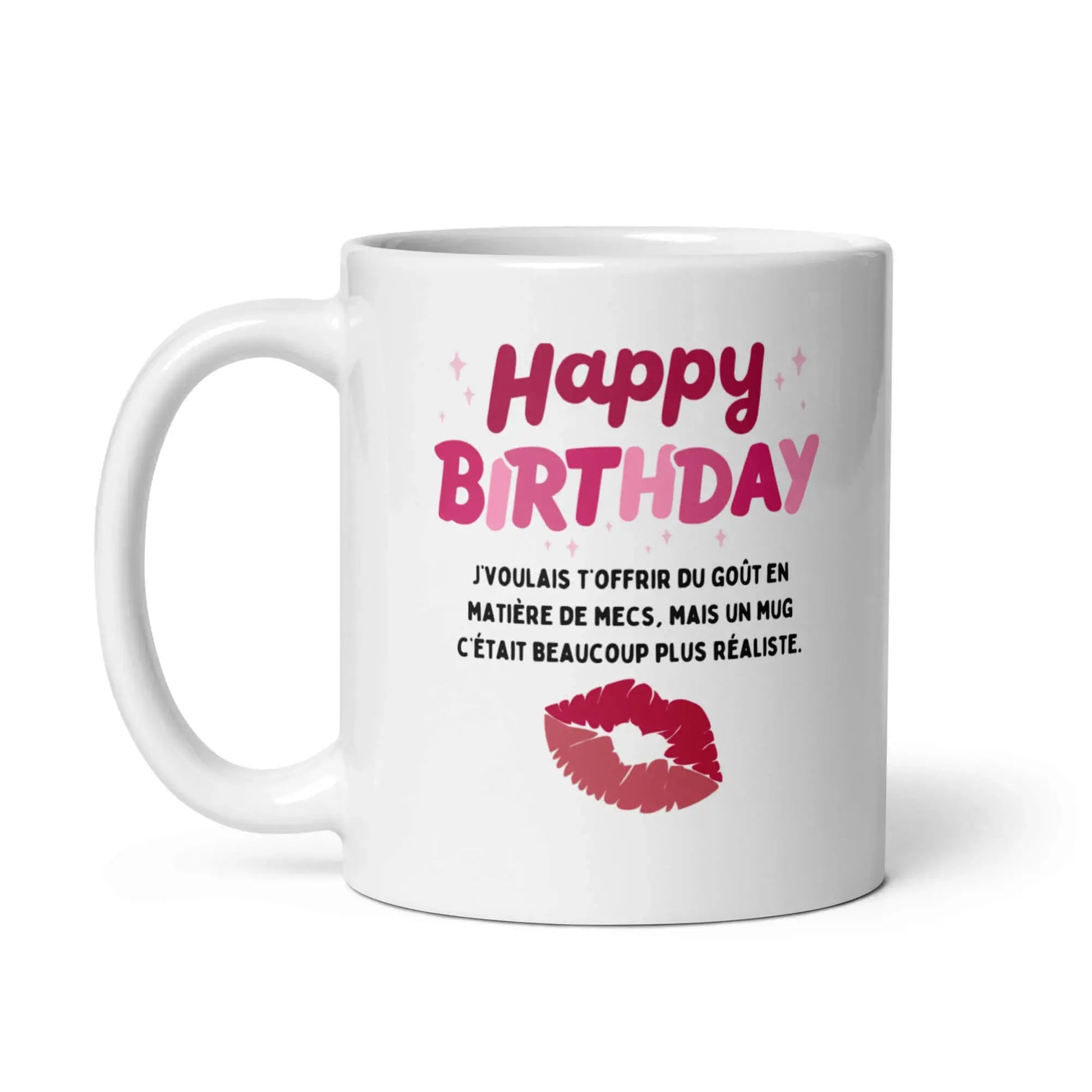 Mug humoristique avec texte drôle sur les goûts en mecs