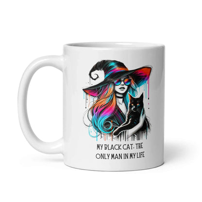 Mug humoristique sorcières qui préfèrent leur chat aux hommes
