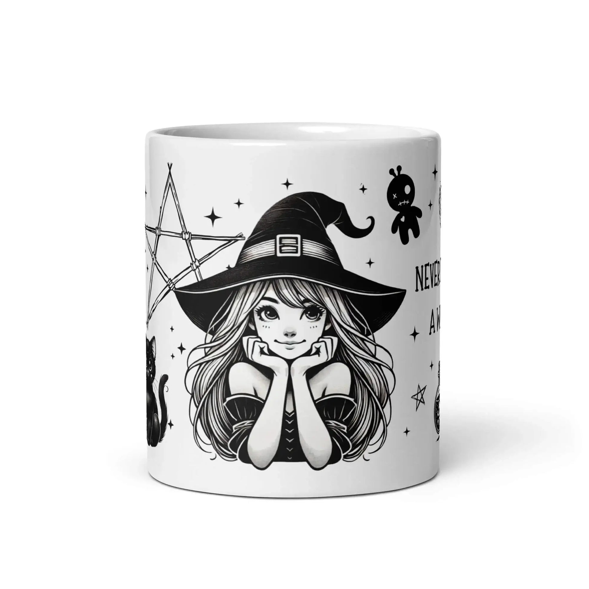 Mug magique avec illustration sorcière mignonne