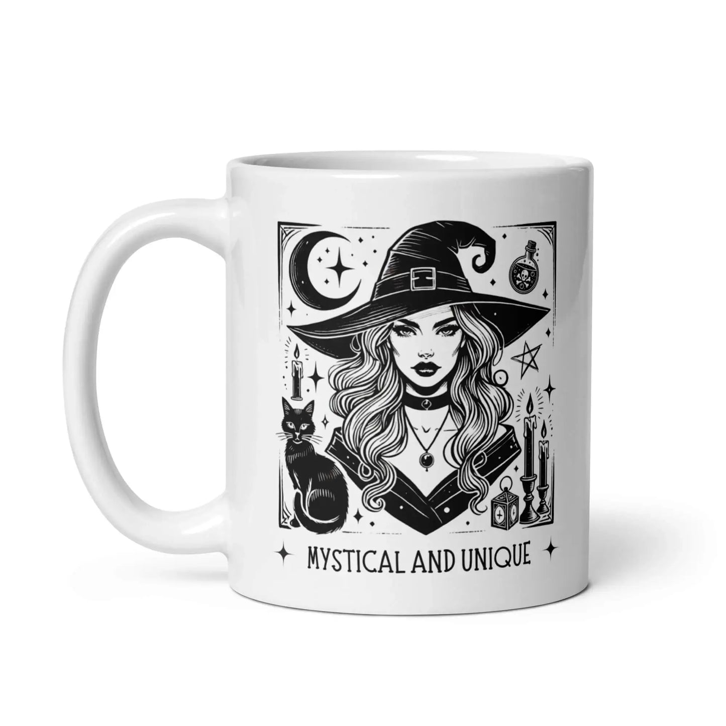 Mug ésotérique avec inscription Mystical and unique