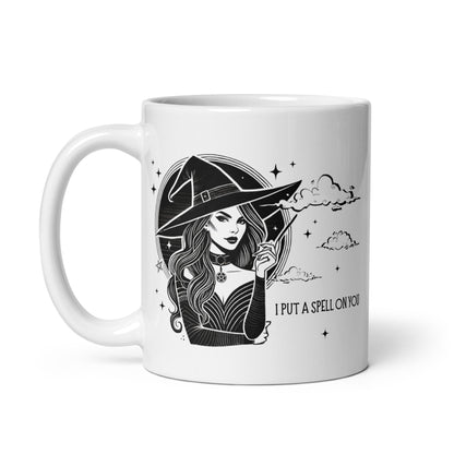 Mug sorcière moderne avec slogan I put a spell on you