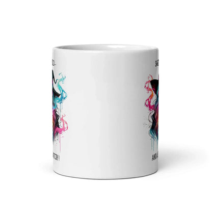 Mug coloré avec illustration de sorcière