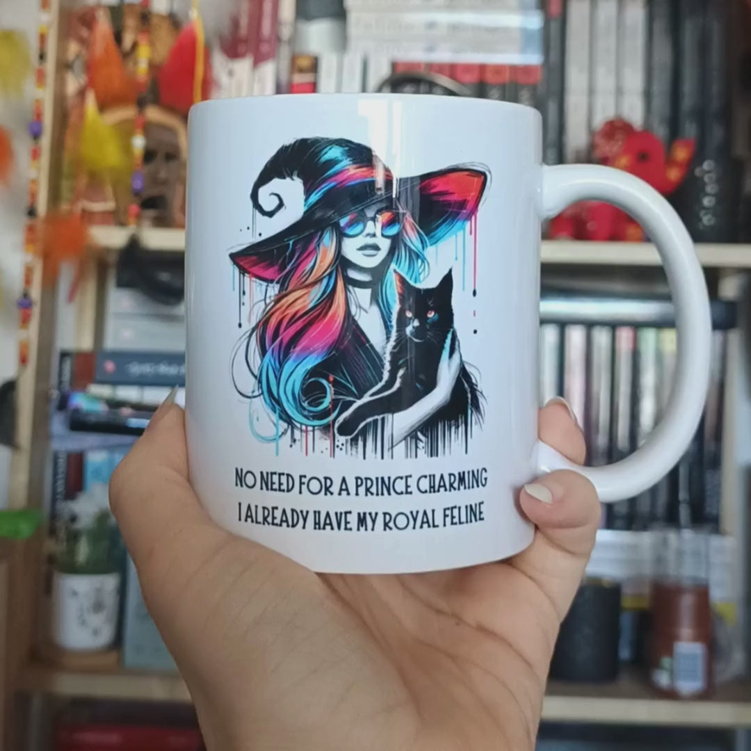 mug sorcière et chat noir