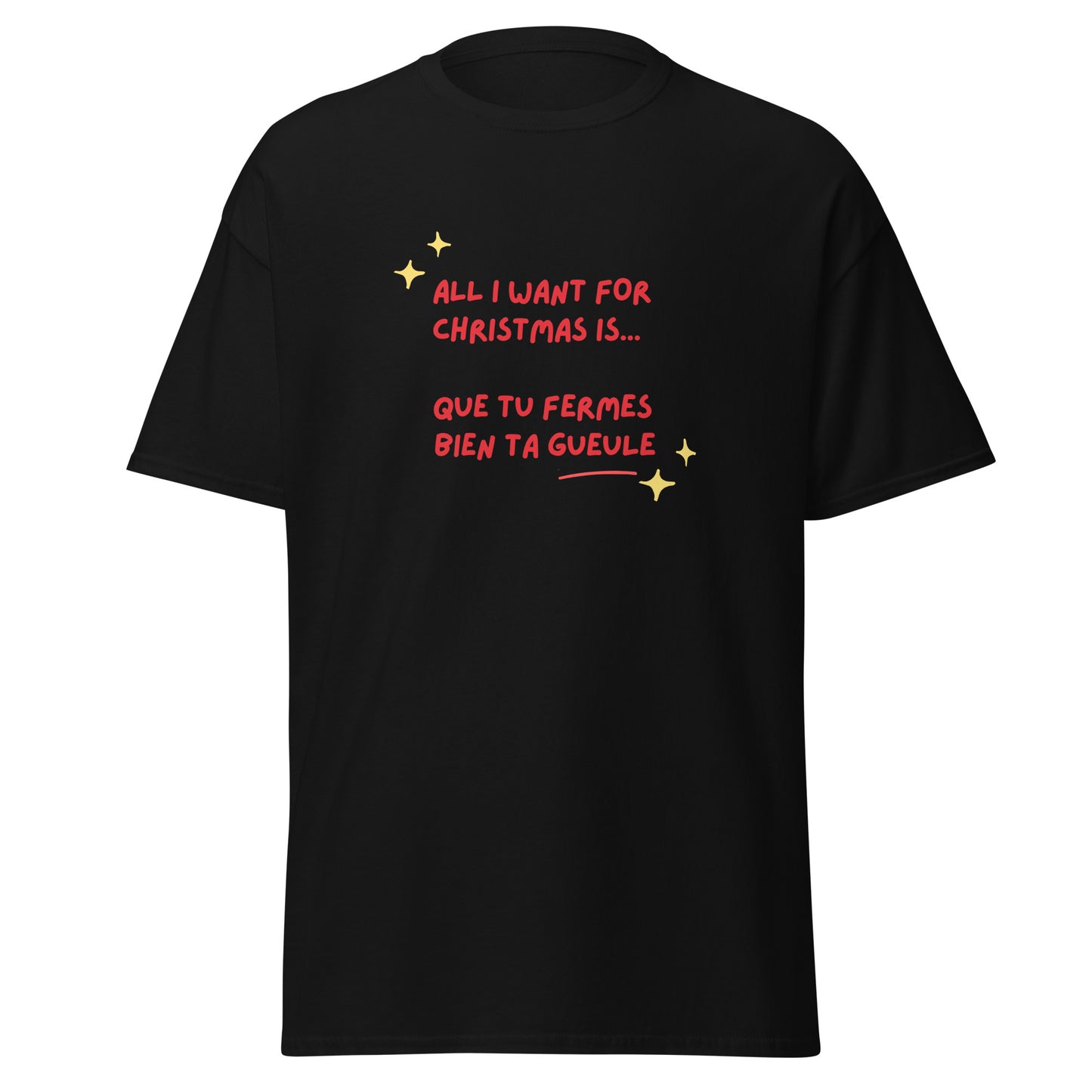 t-shirt unisexe humour et slogan insultant pour Noël
