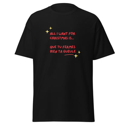 t-shirt unisexe humour et slogan insultant pour Noël