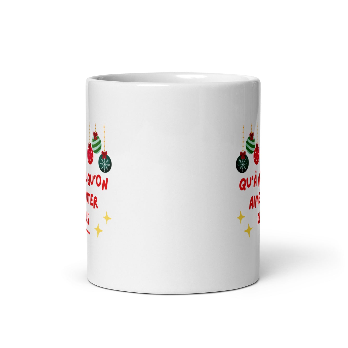 Mug "Y'a pas qu'à Noël qu'on aime tripoter des boules"